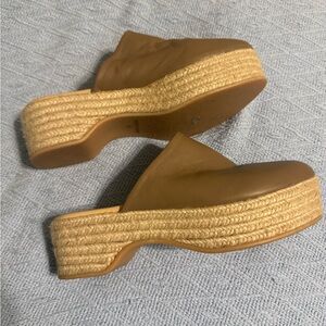 Gaimo Camel Platform Wedge Mules